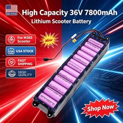 High Capacity 36V 7800mAh Lithium Scooter Battery For M365 Scooter US