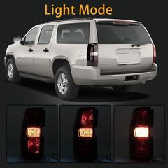 Tail Light Assembly Compatible with 2007-2014 Chevy Tahoe/Suburban Driver and Pa