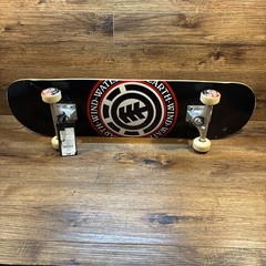Element Seal Complete Skateboard 8.0 All Terrain Urethane Wheels Black White Red