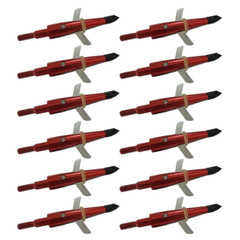 12Pcs Red Broadheads 100 Grain 1.75″ Cut Compound Bow Crossbow Tips