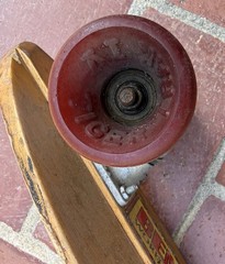 Vintage 1970’s Skateboard Deck Complete Tracker Trucks Tiger Trak IV 4 Wheels