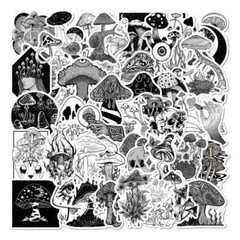 50 Pack of Mushroom Gothic Stickers for Laptop/Water Bottle/Phone Case Decals