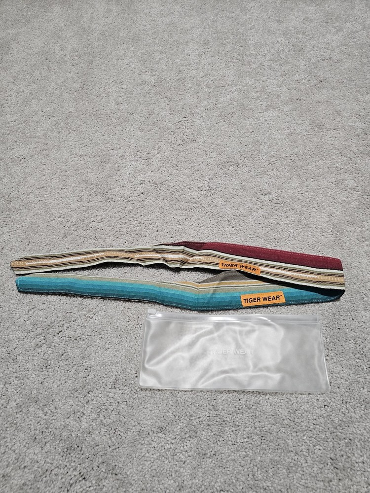 TigerWear Southwest Series Tie Headband Reversible Red Blue NEW Handmade USA