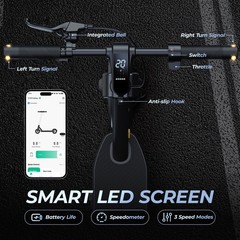 10inch Electric Scooter Adults 750W /1000W, 32/40 Miles Adult Electric Scooters