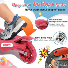 Kick Scooter for Kids 4-8 Years Age Outdoor Toy- 2 Wheels Light-Up Toddler Scoot