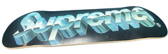 Supreme New York Chrome Logo Skateboard Deck Black SS 2020