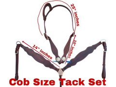 Western Tack Set Horse | Turquoise Gator Gambler Tooling Cob Tack Set