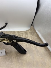 80lbs Self Cocking Hunting Pistol Crossbow No Arrows Black Metal Gold Body Cobra