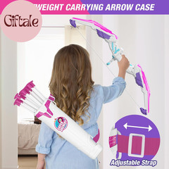 2 Pack Bow and Arrow for Kids 4-6, LED Light up Archery Set with 24 Suction Cup