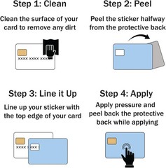 American Express Blue Business Credit Card Skin Debit Card Sticker Cover