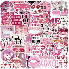 Cute White Aesthetic Waterproof Stickers Pack, 50 Pcs for Kids Teens Adults