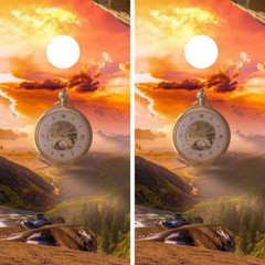 KT Cornhole Wraps Landscape in Time laminated Cornhole Vinyl Wraps / Sticker(2 P