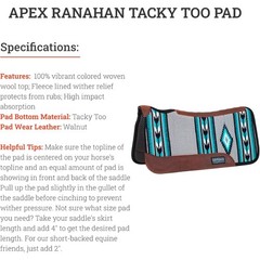 CIRCLE Y Reinsman Tacky Woven Contour 31x32in Big Sky Saddle Pads (277-HJ7-GBT)