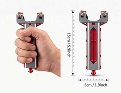 Full Metal Repeat Pocket Slingshot Comes with 1 Magazine 5 Bandsets Model C