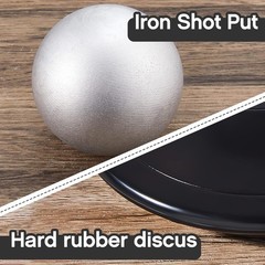 2 Pcs Shot Put Rubber Discus Black Ball for School Track and Field Discuses f…
