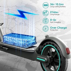 CDDBIKK V8 Adult Electric Scooter 350W High Speed 19MPH Long Range 30KM 10.5AH