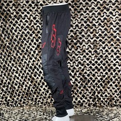 NEW JT Jogger Pro Paintball Pants – Black Grunge Red – Medium