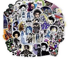 25 Piece Mix Lot 2” Tim Burton Stickers, Skateboard Bottle *Free Ship*