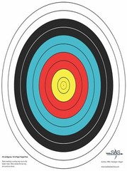 Southland Archery Supply SAS 10-Ring Paper Target Face