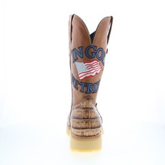 Dingo Patriot DI-607 Mens Brown Leather Pull On Cowboy Western Boots 9.5