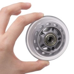 BENLIUDH Inline Skate Wheels with Bearings, 3 Inch Roller 3inch-4pcs, Silver