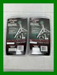 2 Pack Rage Hypodermic Slipcam 100 grain Broadheads 2 Steel Blade, Shock Collars