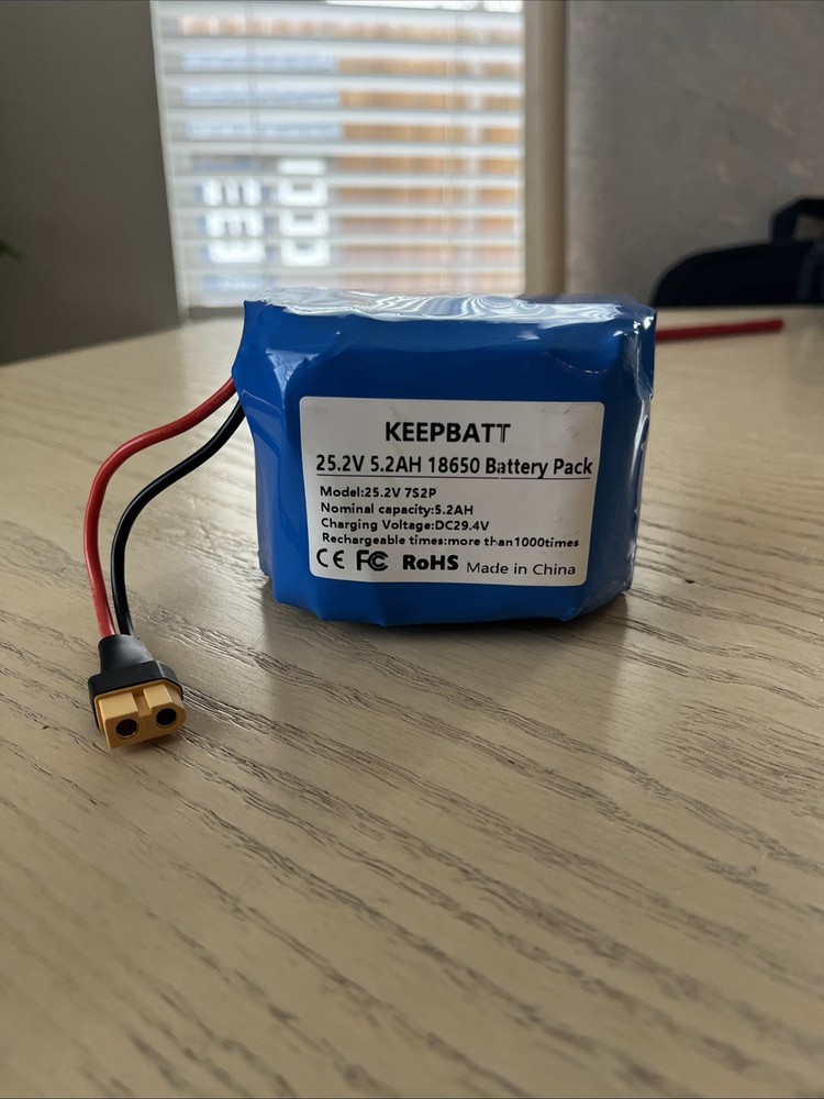 KEEPBATT 25.2V 5.2AH 18650 Battery Pack / Model:25.2V 7S2P.