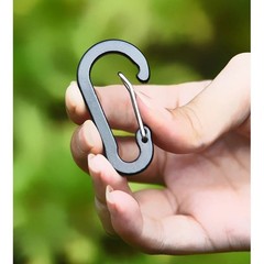 Aluminum Carabiner Clip D Ring Set Hiking Gear Keychain Key Holder Loop US