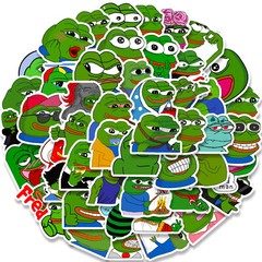 Mix 10/50 PCs Pepe the Frog MEME Cartoon Anime Luggage Car Sticker -No Duplicate