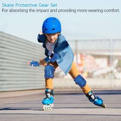 6Pcs/set Kids Knee Pads Wrist Elbow Protectors for Skating Skateboard Biking new