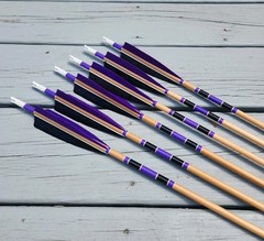 Half Dz 11/32 Cedar Arrows 31″ RW Fletch 5″ 35-45# With 130gn Field Points
