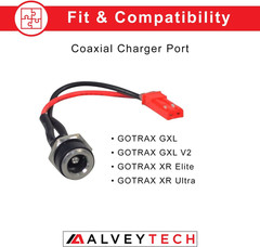 Alveytech Coaxial Charger Port (5.5 Mm OD, 2.5 Mm ID) for GOTRAX GXL, GXL V2, XR