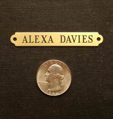 SADDLE PLATE 2 1/2″ x 3/8″ Custom Engraved Solid Brass Bridle or Brow