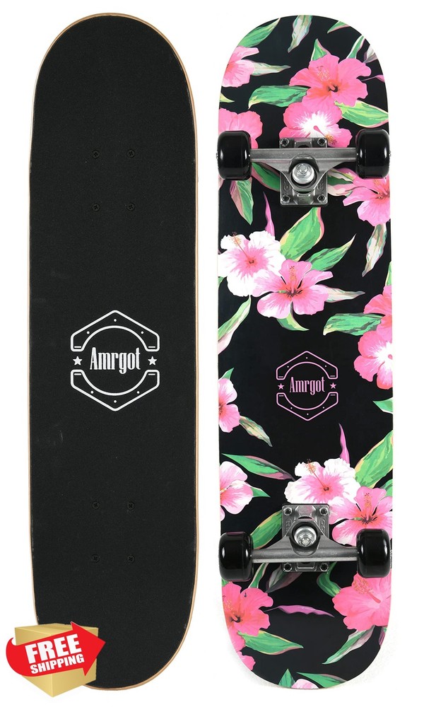 Amrgot Skateboards for Beginners,31 * 8 inches Complete Skateboards for Kids,…