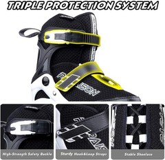 Adjustable Inline Skates for Kids and Adults with Full Light Up Wheels, Outdo…