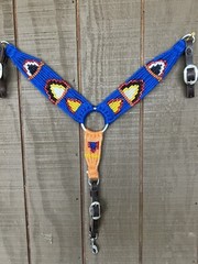 Multicolor Blue Mohair Breastcollar
