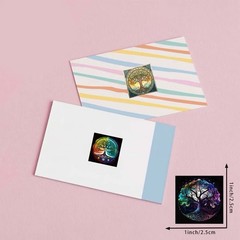 40Pcs Random Aesthetic Tree of Life Adhesive Label Stickers