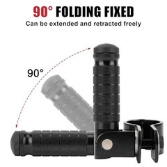 Universal M8 Motorcycle Foot Pegs – 90 Degree Foldable Footpegs CNC Anti-Skid