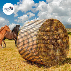 Round Bale Hay Net for Horses,5X5 Feet Knotless Slow Feed Hay Net Feeder for Liv
