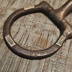 Handmade Driving Silver Inlaid Marked «32» Metal D-Ring Bit