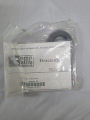 NOS CMC Figure 8 Descender Black Aluminum NEW Sealed SAR Fire Rope Rescue NEW