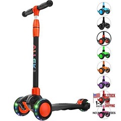 Kick Scooter B03 – Lean ‘N Glide 3-Wheel Push Scooter – Extra Black-Red