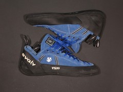 Evolv Climbing Shoes Mens 12.5 Blue Suede VTR3D Trax Lace Up USA