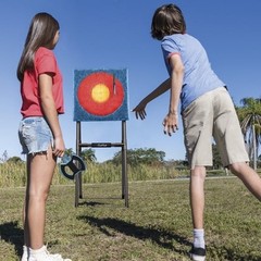 EastPoint Sports 2-in-1 Axe Throw & Lawn Darts Target Game Set 44 in