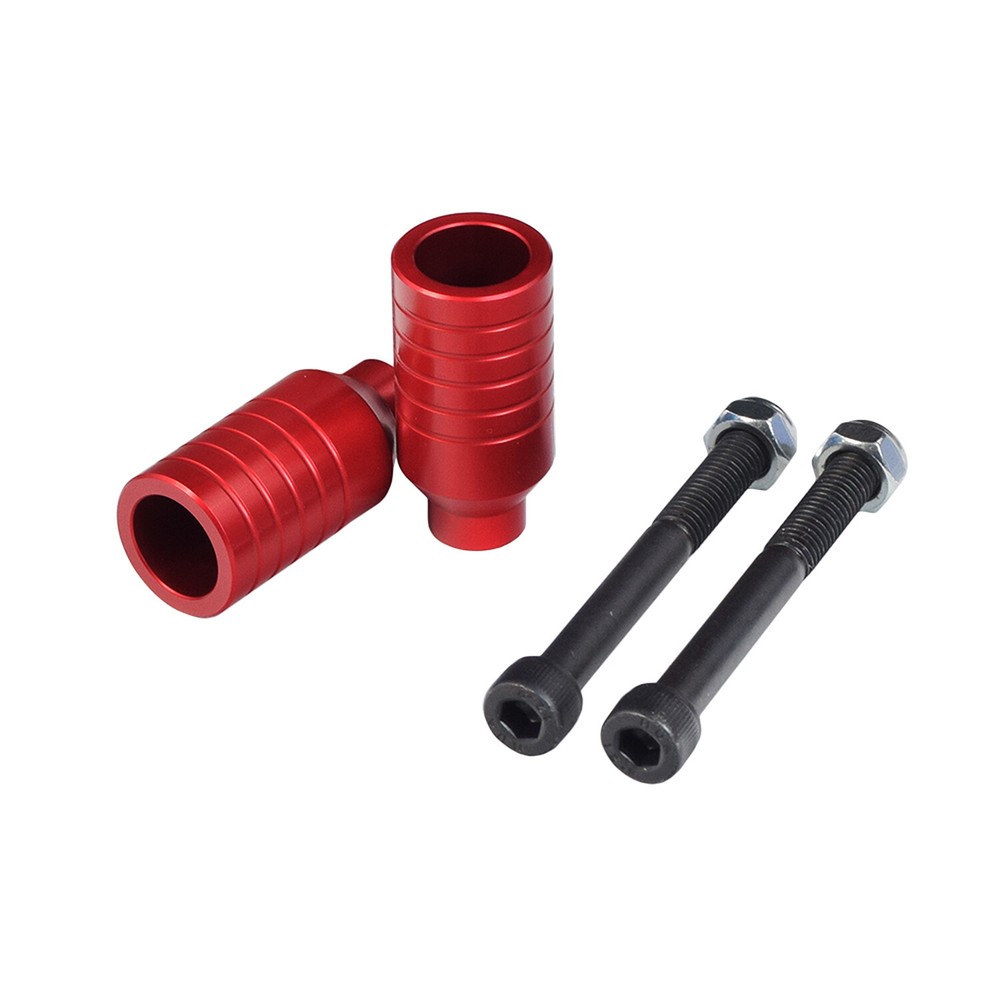 Red Freestyle Kick Scooter Alloy Stunt Pegs (Set of 2)