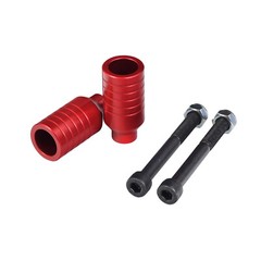 Red Freestyle Kick Scooter Alloy Stunt Pegs (Set of 2)
