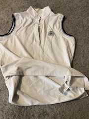 Pikeur Sports 1/4 Button Equestrian Riding Sleeveless Shirt Women’s Size 38