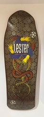 Vintage 1988 Tracker Lester Kasai Twisted Dragons Skateboard Deck
