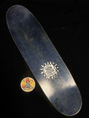 RARE FLOCKED Danny Sargent Iron Maiden New Deal Skateboard Deck Shaped SCREENED