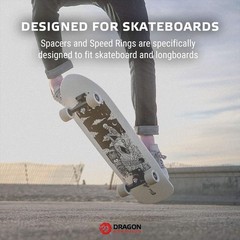 High-Performance Skateboard Aluminum Spacer & Zinc Speed Rings – 12 Count Set